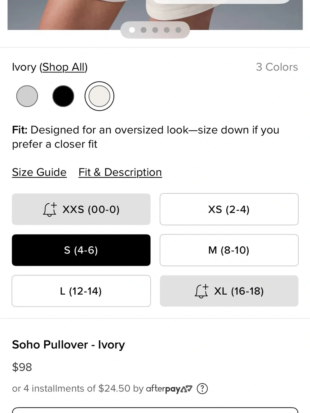 ALO Yoga Soho Pullover in Ivory